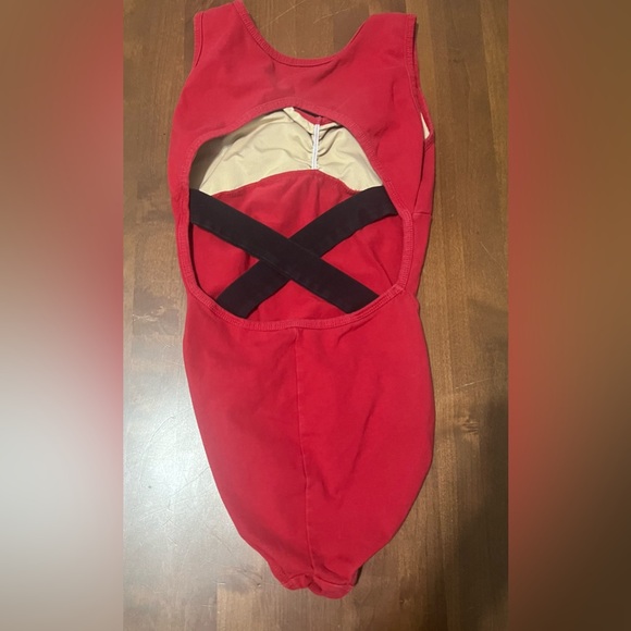 Theatricals Leotard Color Red with Cross Back Size Extra Small - Picture 2 of 2